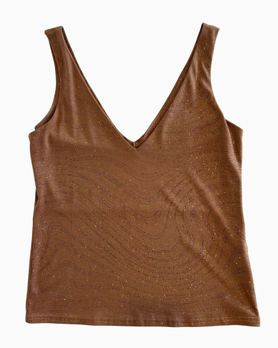 Brown Sparkly Tank | S |