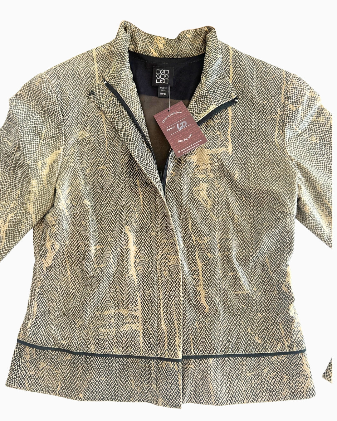 Snakeskin Funnel Jacket | M |