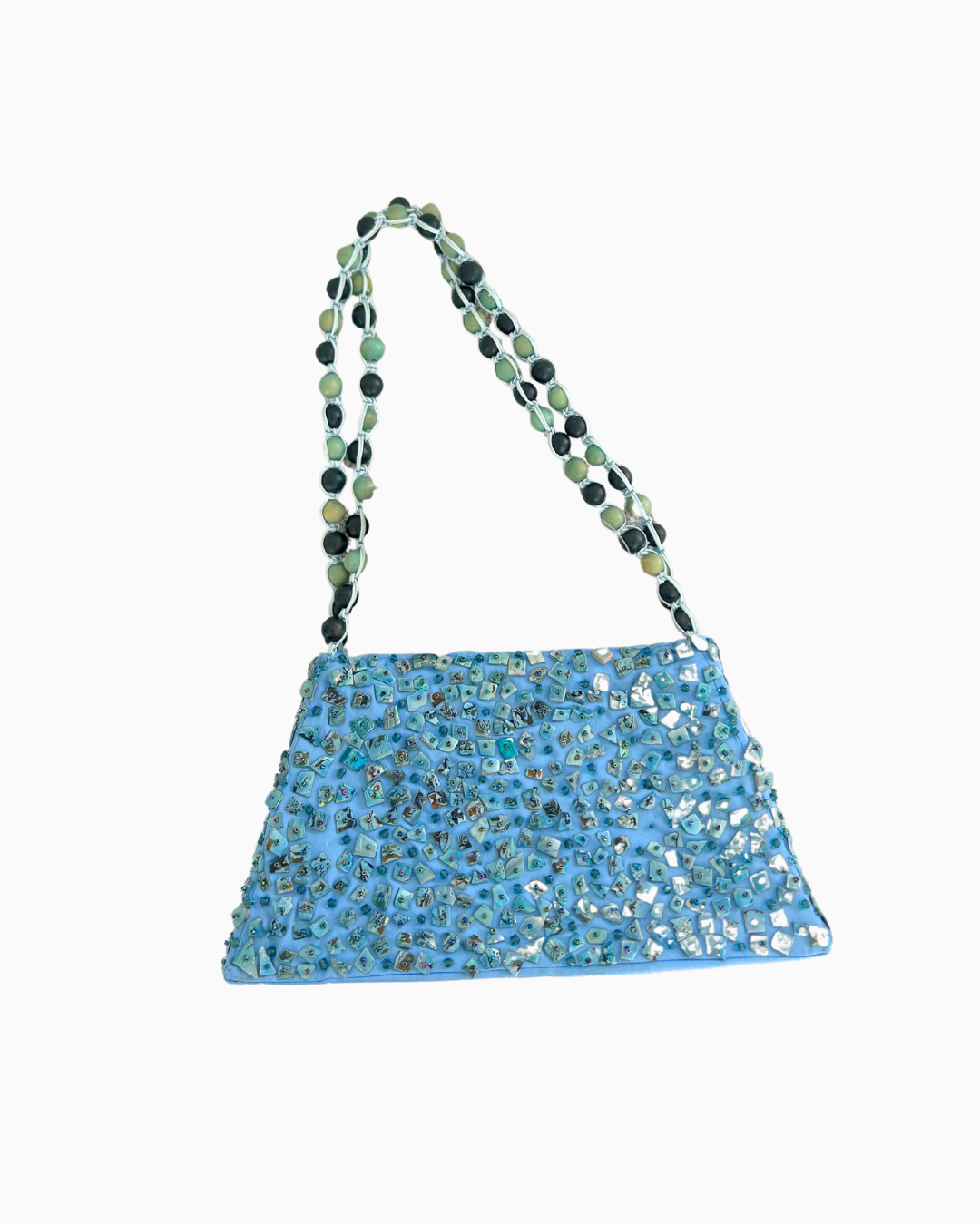 Hand Beaded Pāua Shell Bag | 3