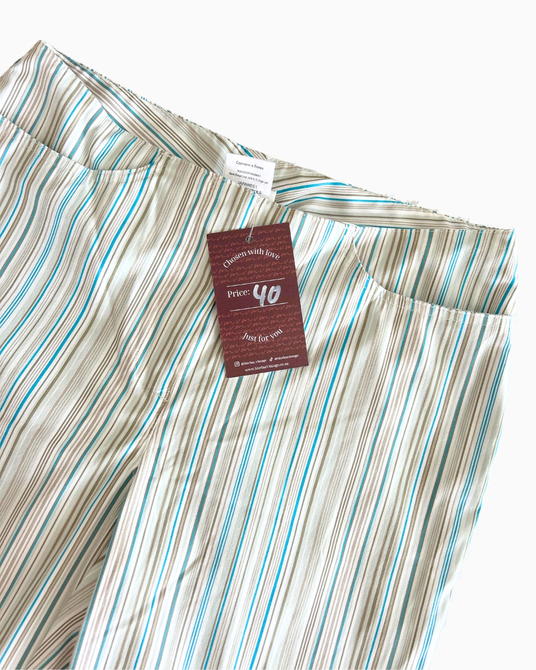 Petite Stripe Capre Pant | XS  |
