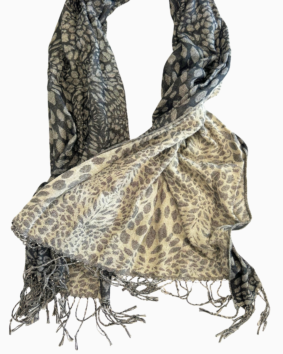 Reversible Sparkly Printed Scarf
