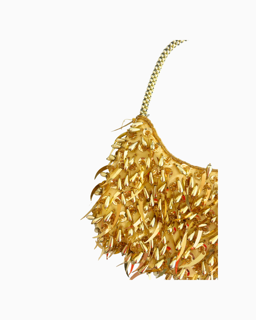 Gold Beaded Mini Bag