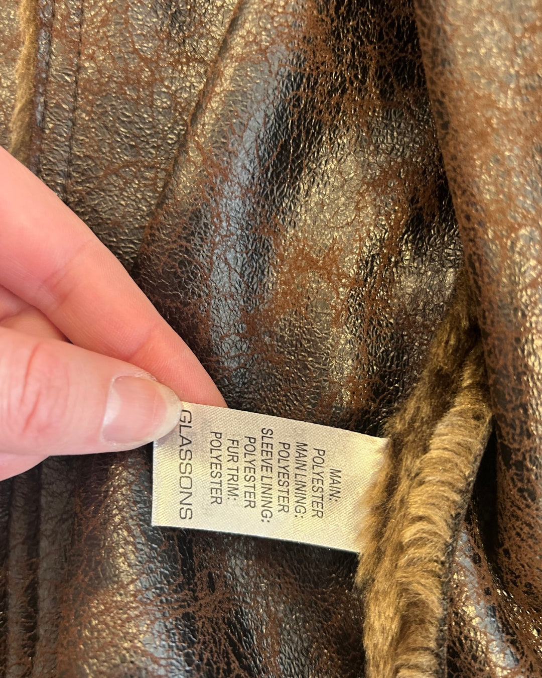 Vintage Glassons Faux Fur Jacket | L |