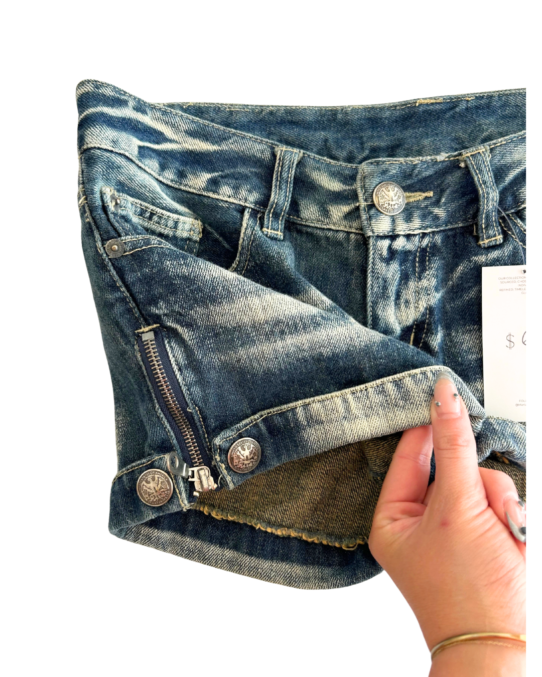 Y2k Zip Micro Mini Shorts | Size S |