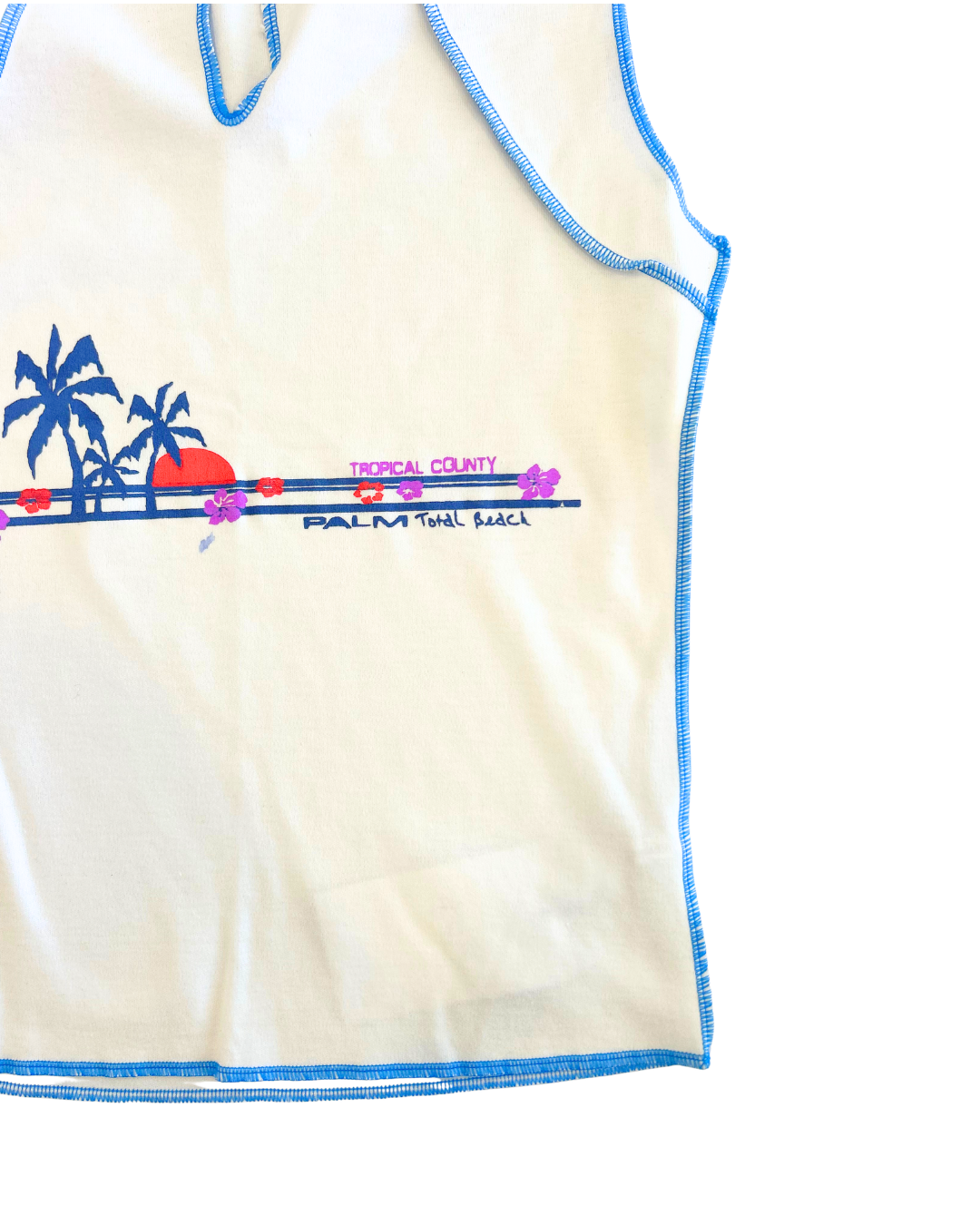 Palm Tree Stitched Tank | Size S |
