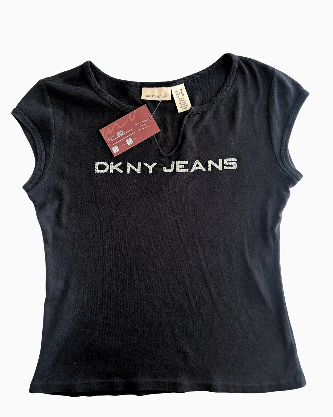 DKNY Sequin Studded Tee | M |