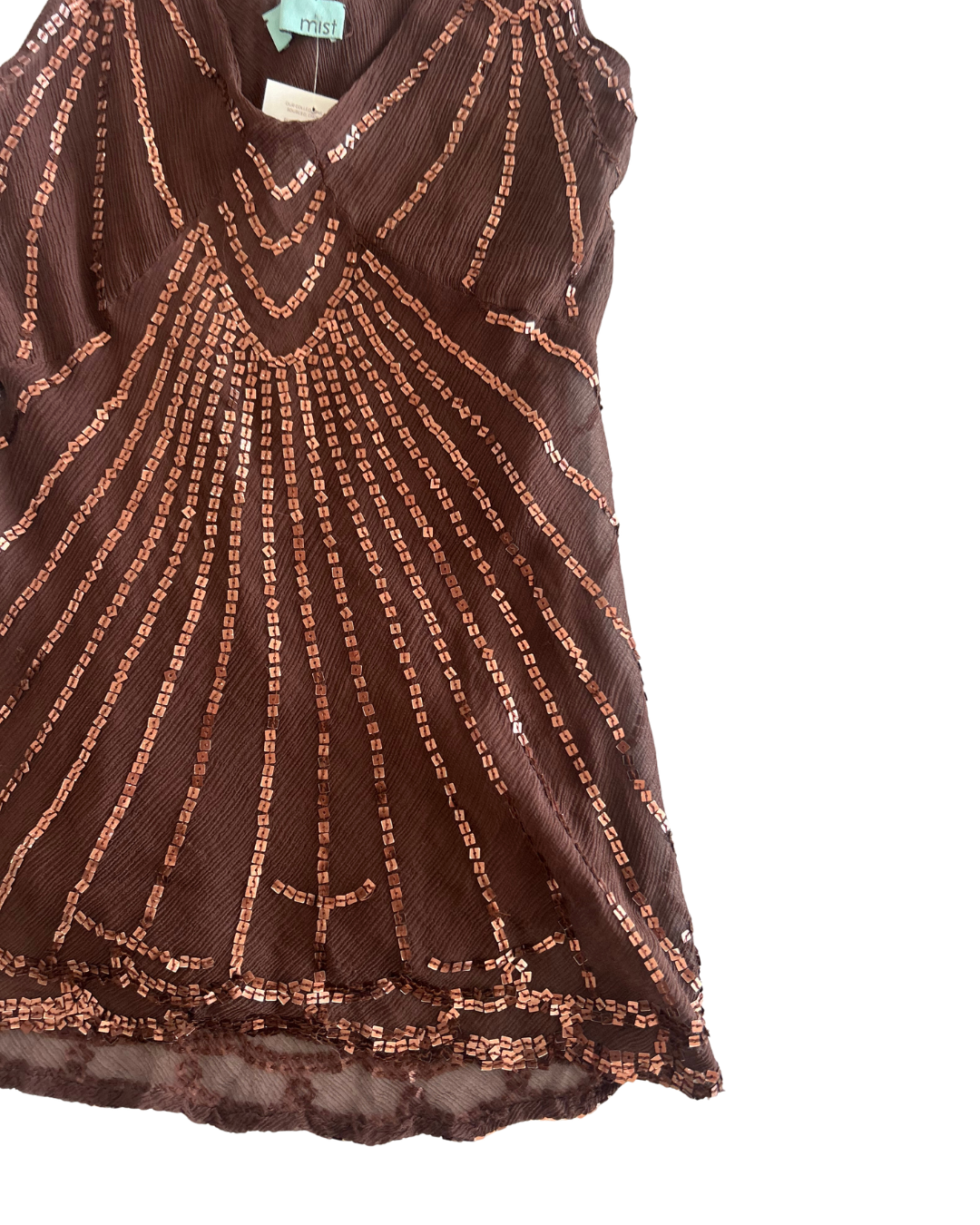Mist Silk Beaded Cami | Size S |