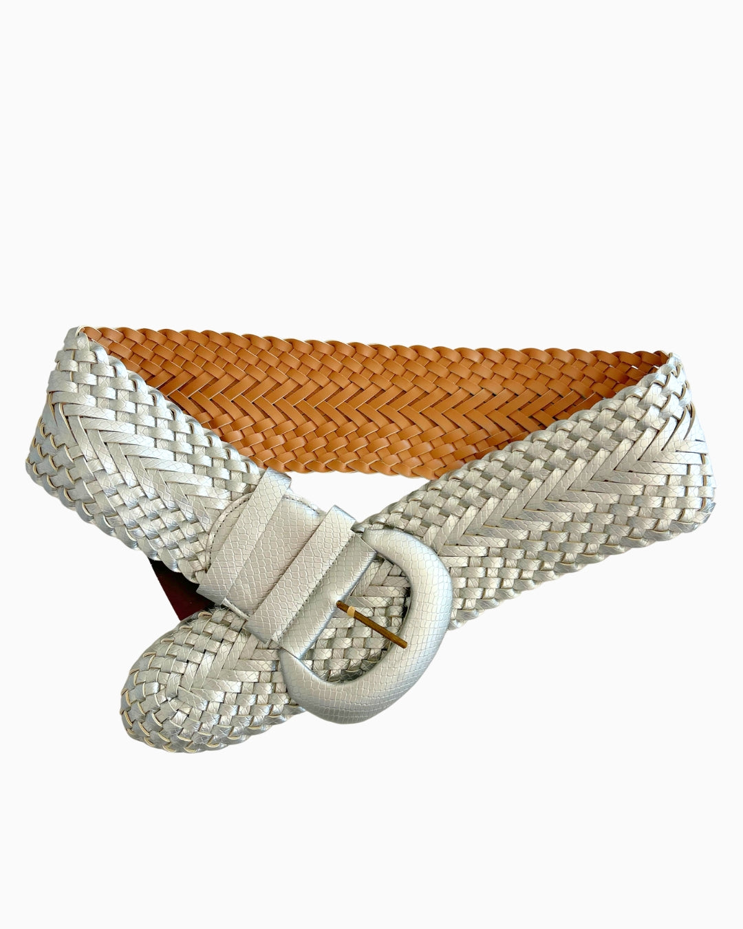 Wide Chunky Silver Belt | L |