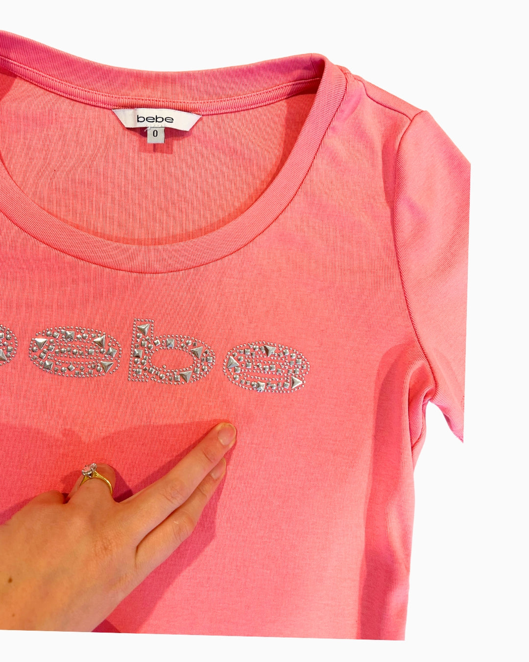 BEBE Studded Tee | S - M |
