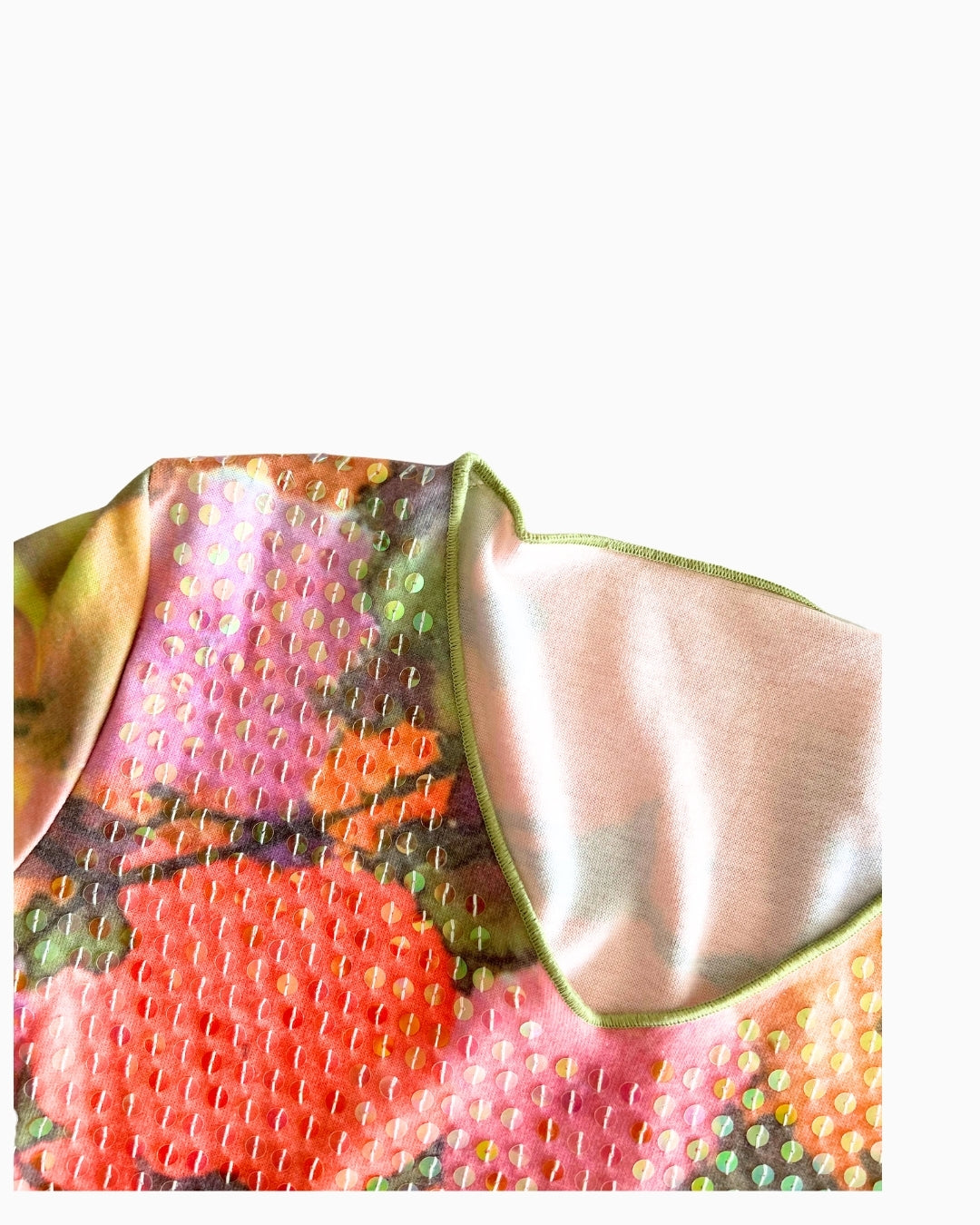 Quarter Sleeve Sequin Top | S |