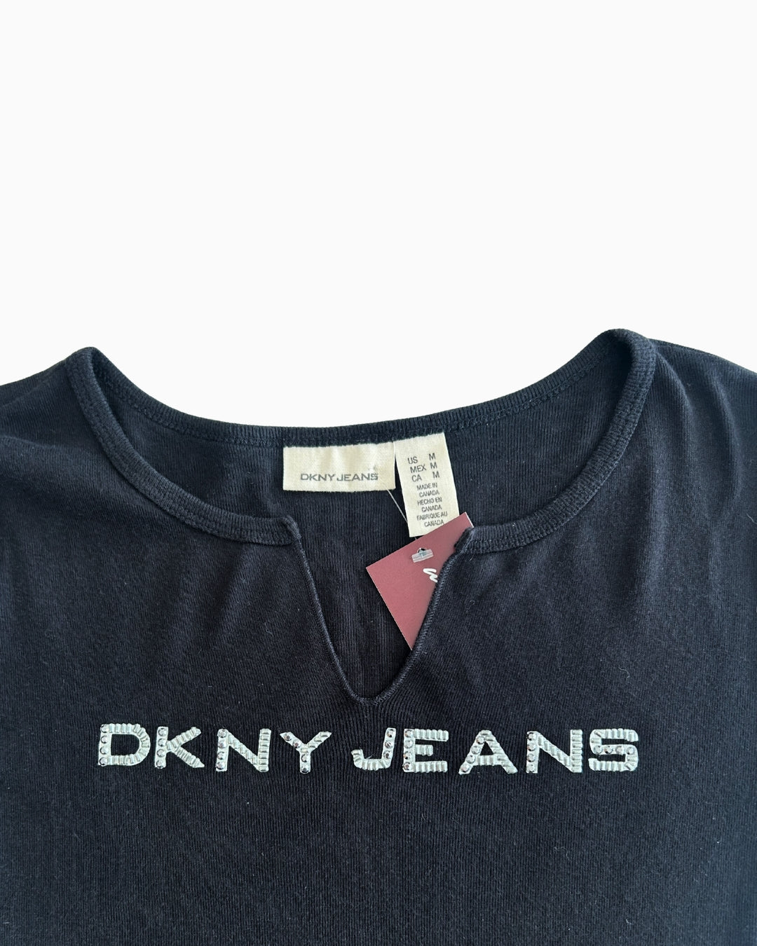 DKNY Sequin Studded Tee | M |