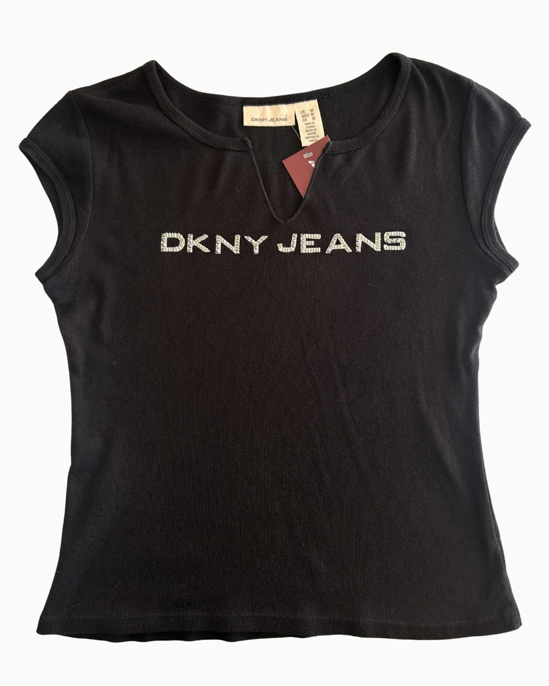 DKNY Sequin Studded Tee | M |
