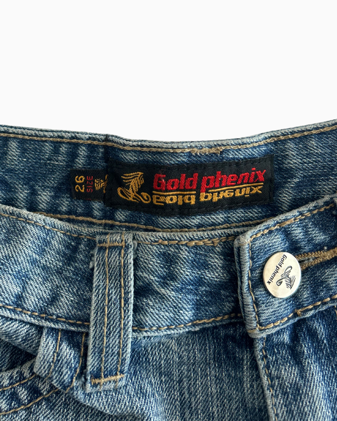Y2K Gold Phenix Mico Shorts | XS |