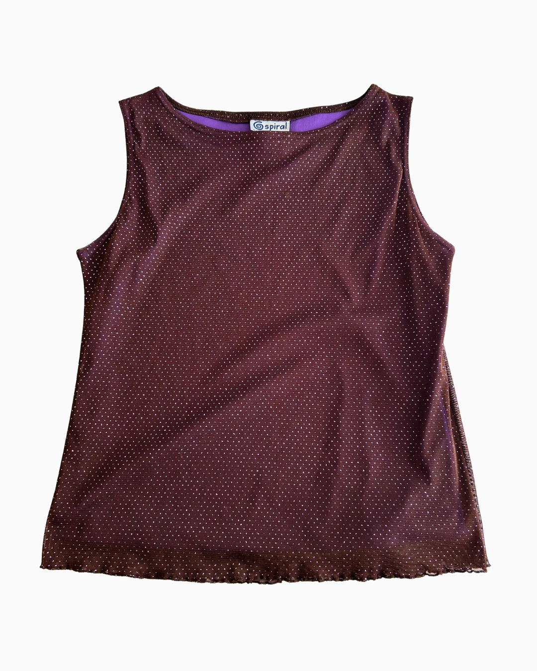 Vintage Spiral Sparkly Tank | M |