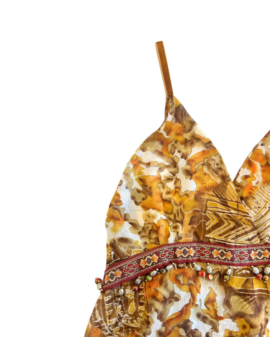 Paisley Beaded Sheer Fairy Cami | Size M |