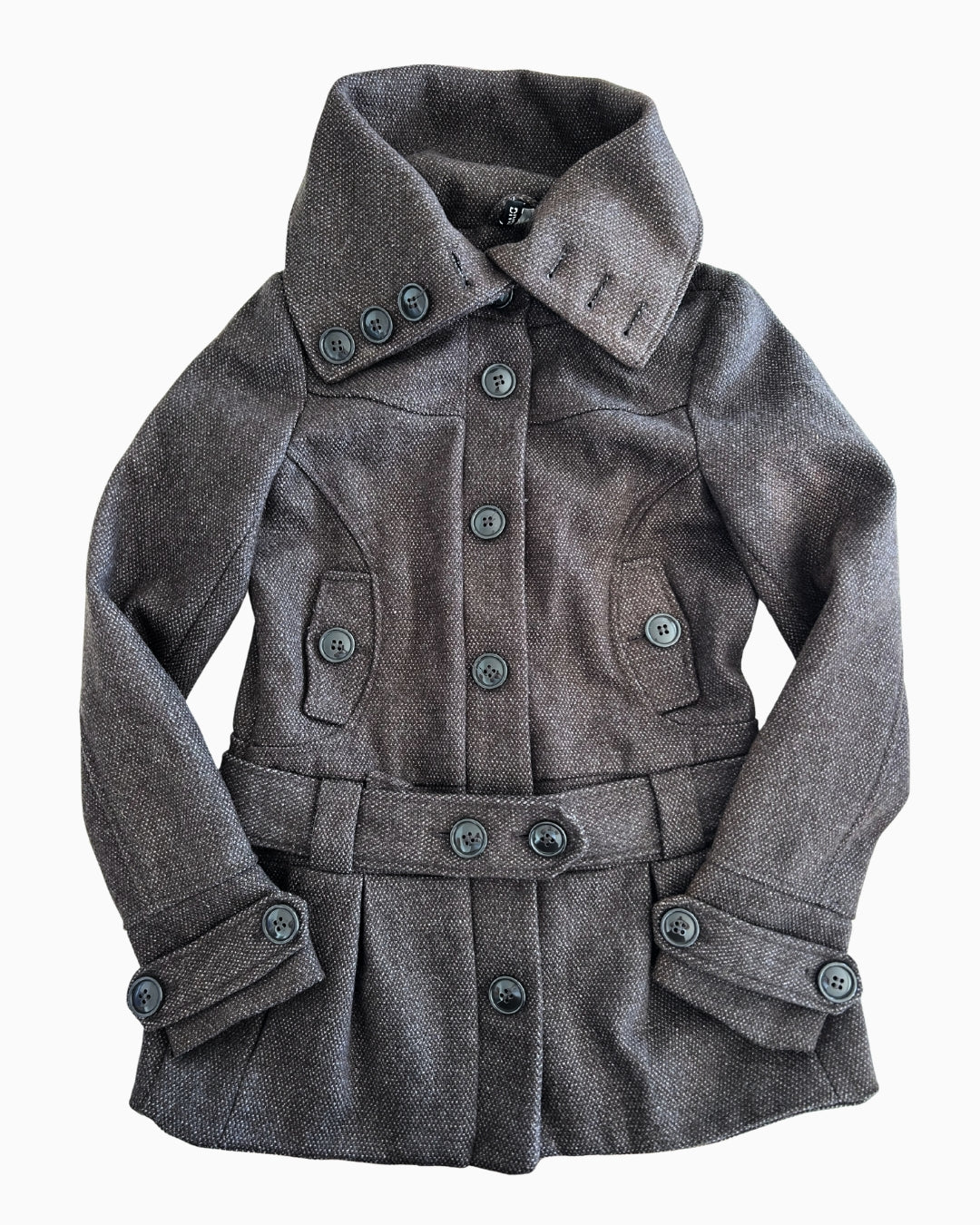 Brown Button Funnel Coat | 10 |
