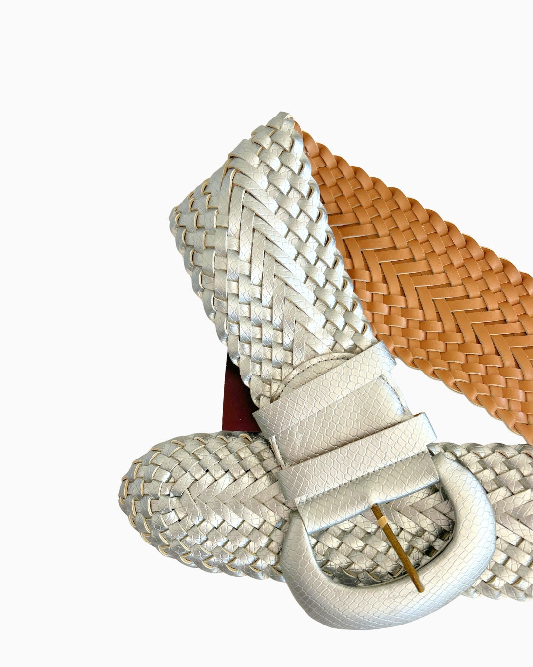 Wide Chunky Silver Belt | L |