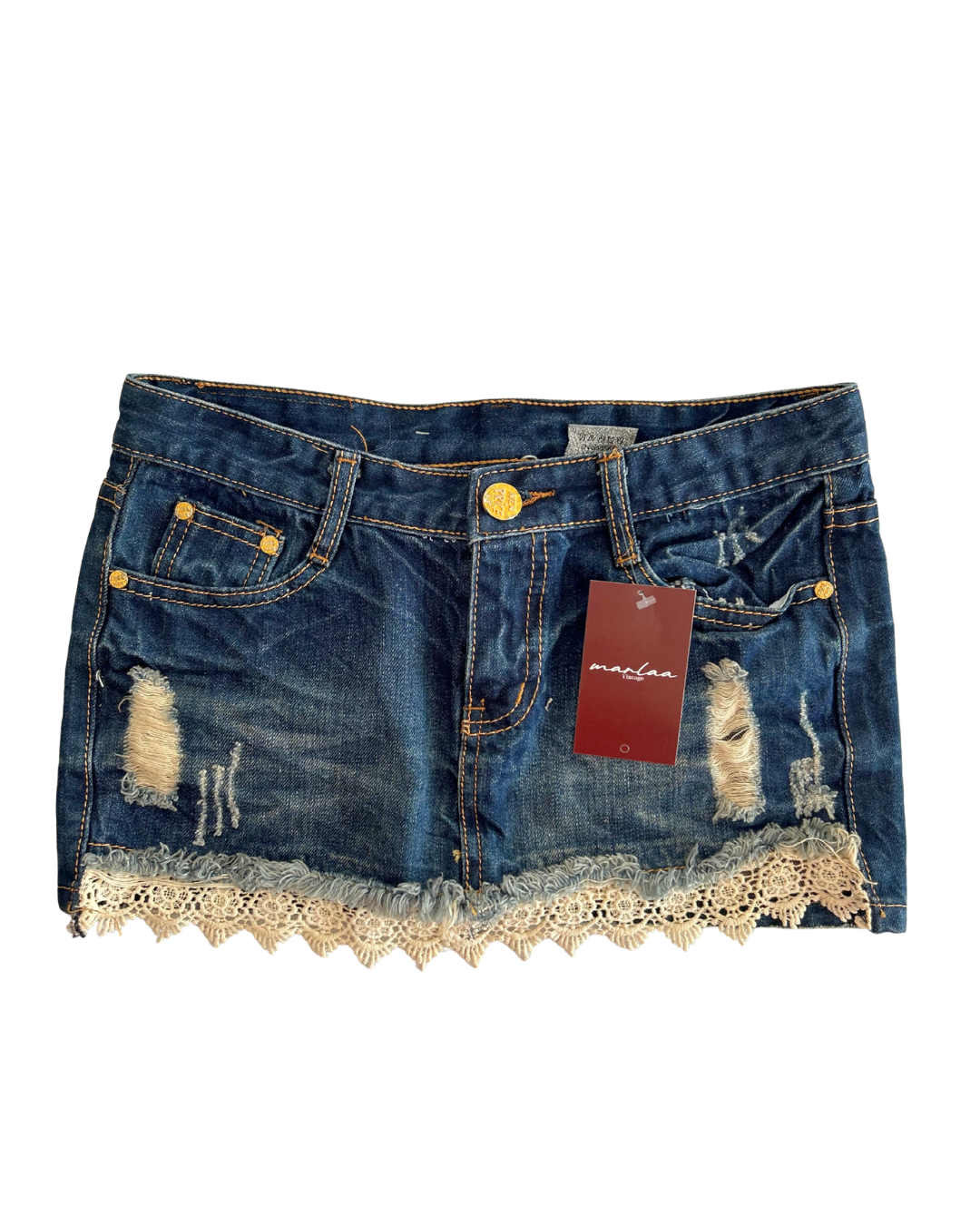 JT Jeans Lace Micro Mini | Size S |