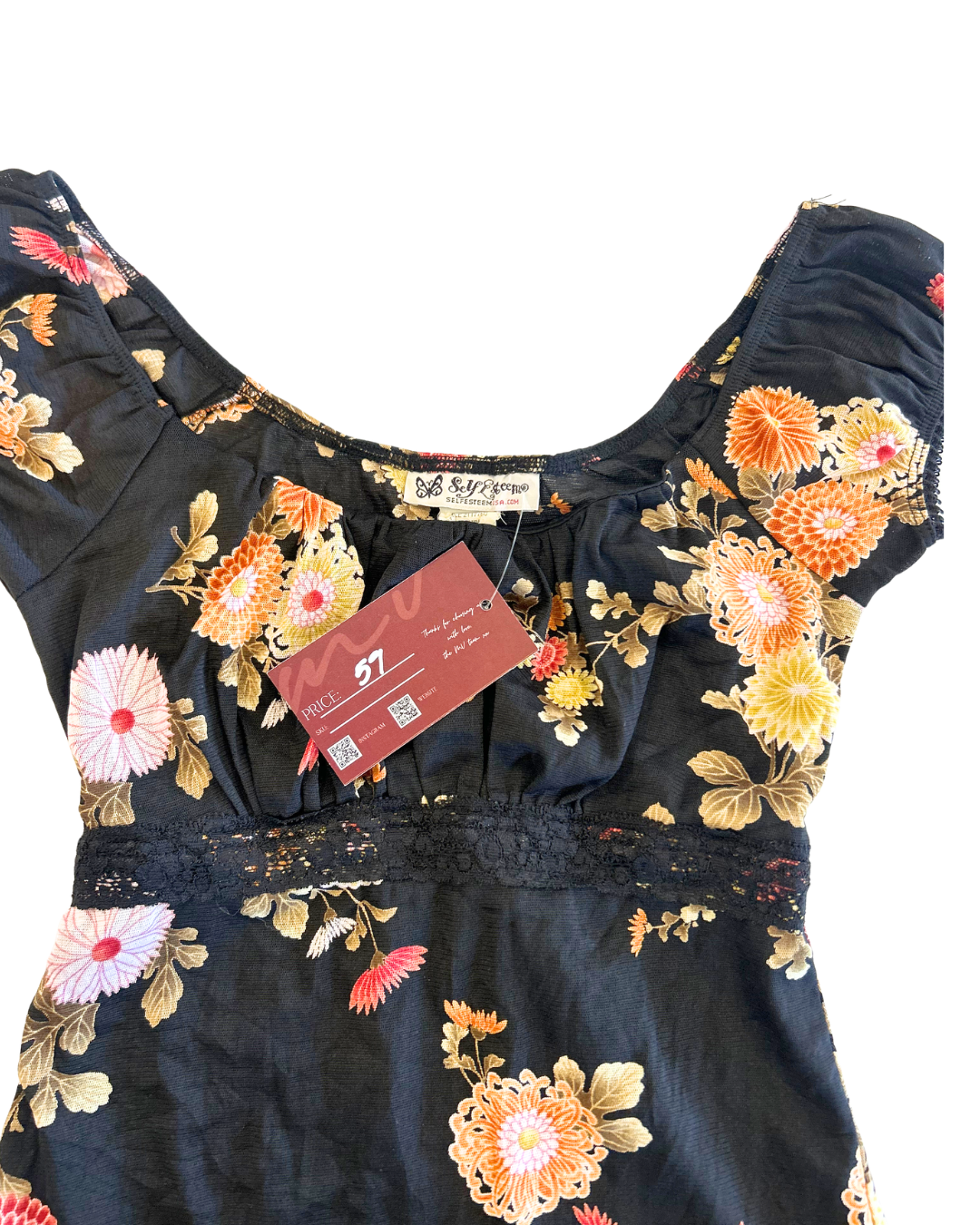 Self Esteem USA Floral Top | Size S |