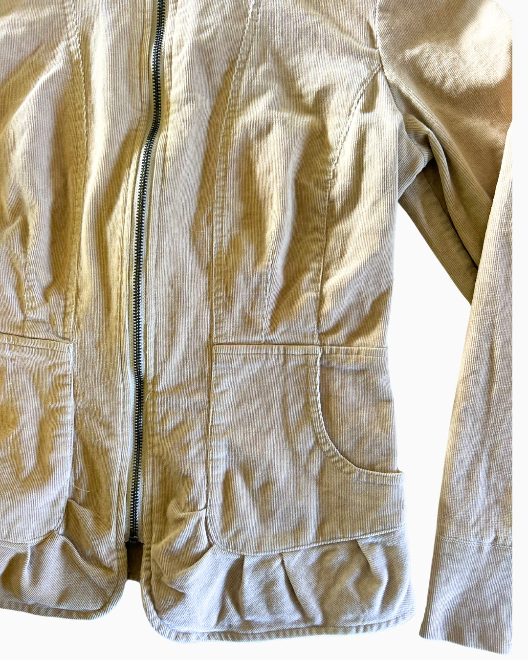 Brown Cord Funnel Jacket | M |