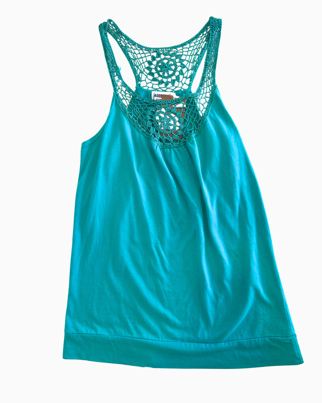 Drop Waist Crochet Tank | M |