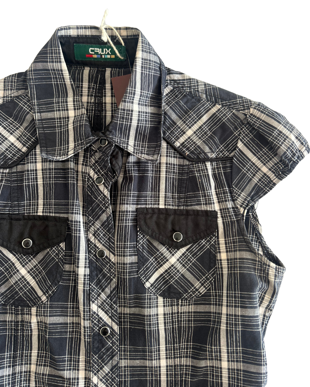 CRUX Sparkly Gingham Tee | Size L |