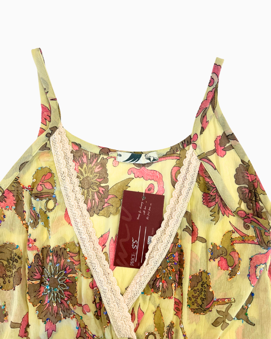 Floral Sequin Split Cami | M - L |