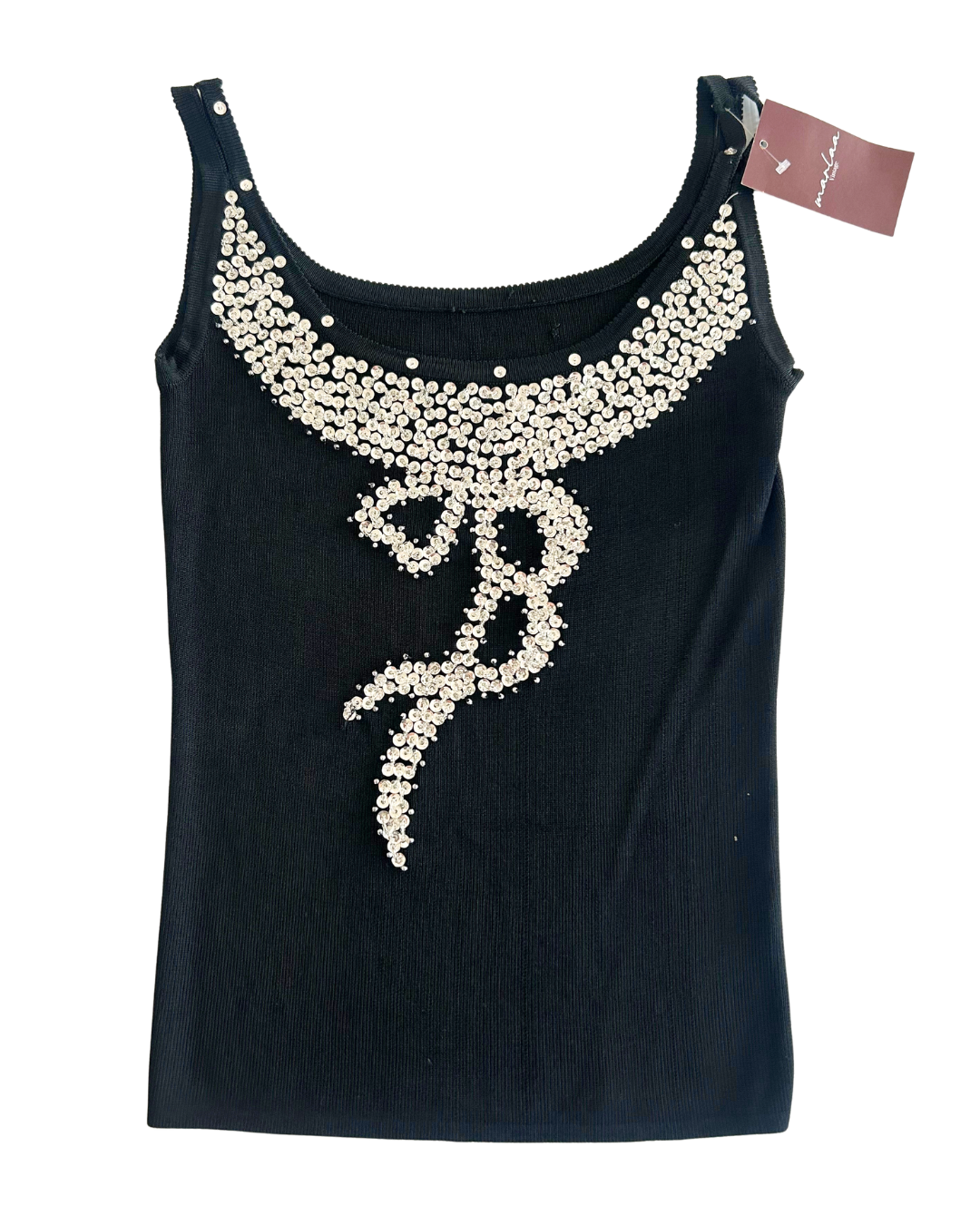 Beaded Bow Tank | Size M |