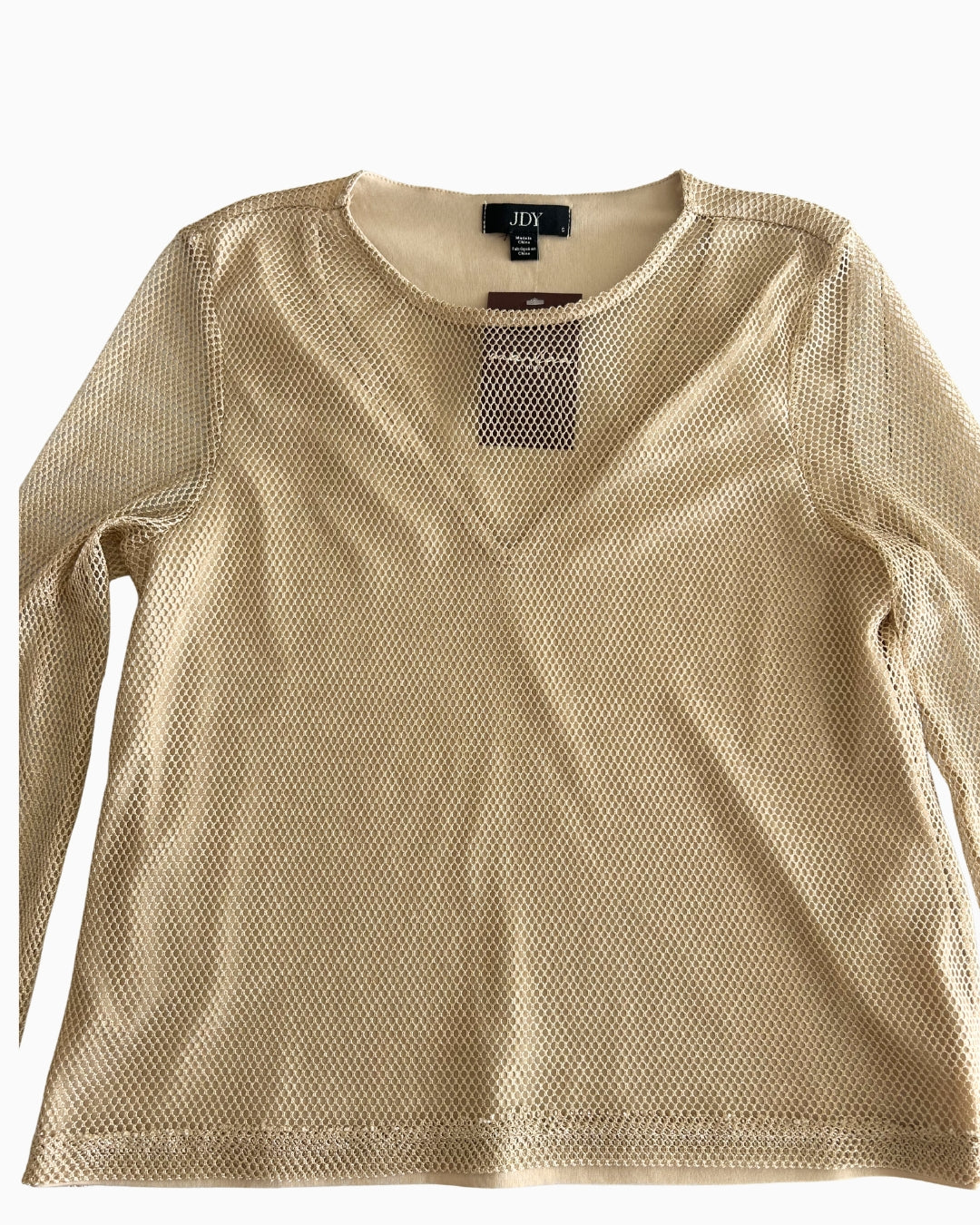 Y2K Mesh Gold Long Sleeve | S |