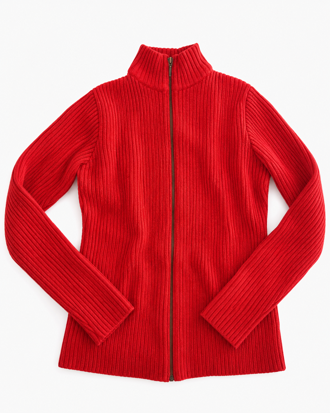 Vintage Funnel Neck Zip-Up Jumper | M |