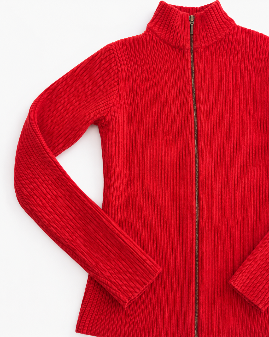 Vintage Funnel Neck Zip-Up Jumper | M |