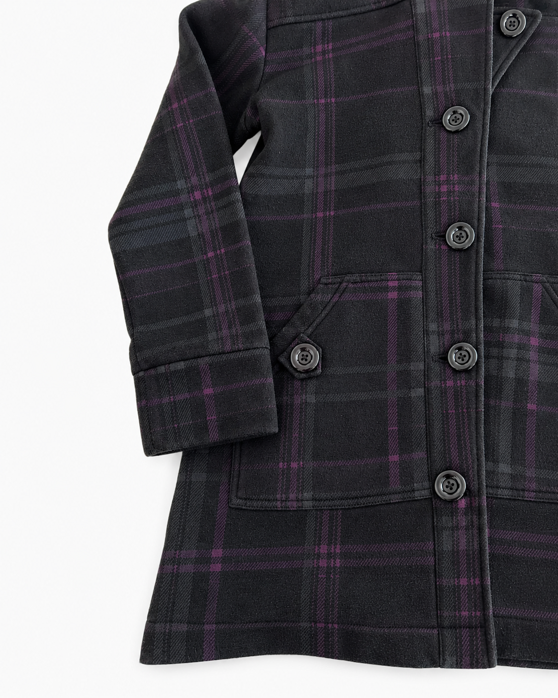 Vintage Wool Plaid Hooded Jacket | M |
