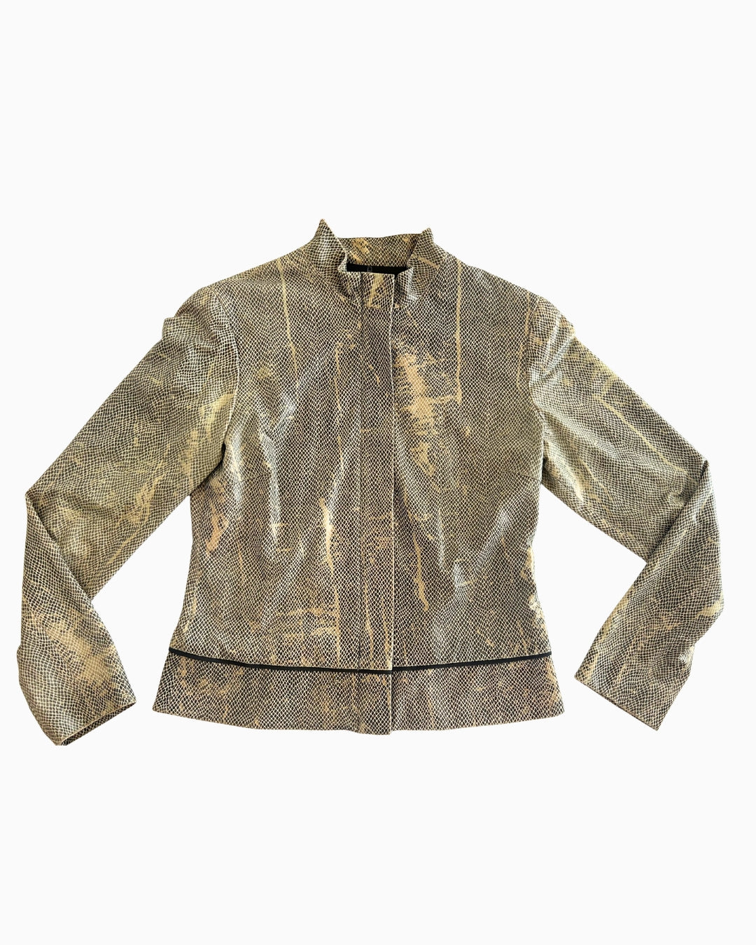 Snakeskin Funnel Jacket | M |
